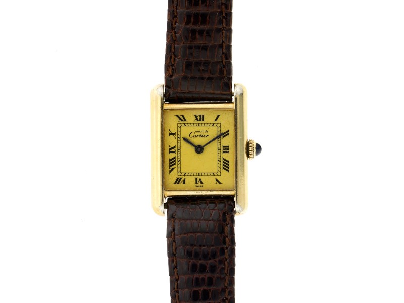 Cartier Tank Vermeil Ladies Watch