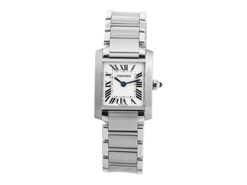 Cartier Tank Francaise Stainless Steel Quartz Womens 25mm Watch