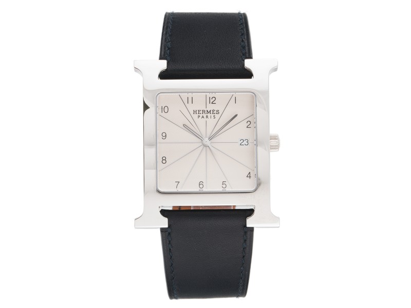 Hermes H Hour HH1.810 Stainless Steel 30.5mm Mens Watch