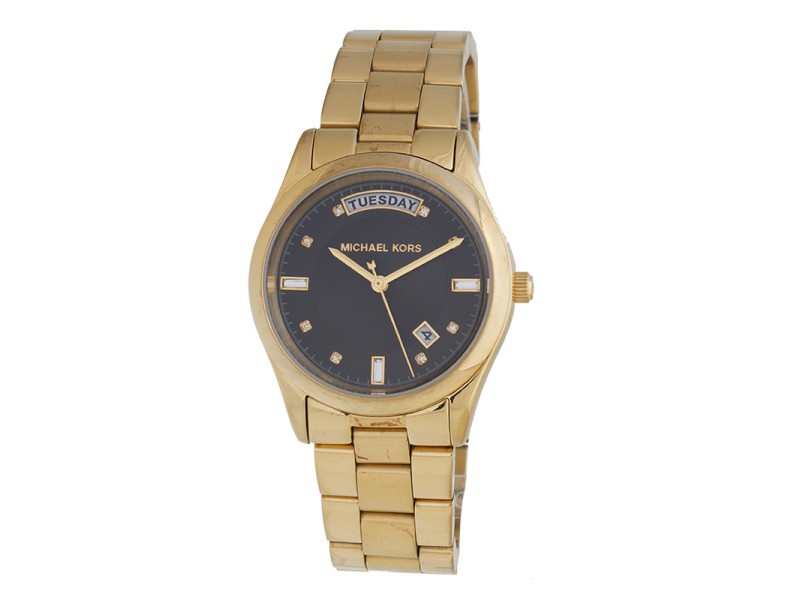 Michael Kors MK6070 Day-Date Gold-Tone Stainless Steel 33mm Watch