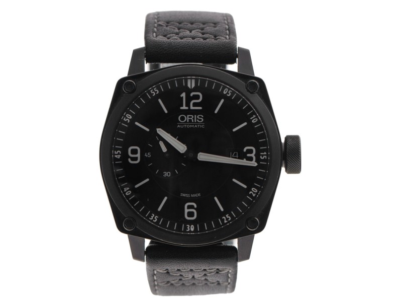 Oris 7617a Stainless Steel Black Dial 43mm Watch