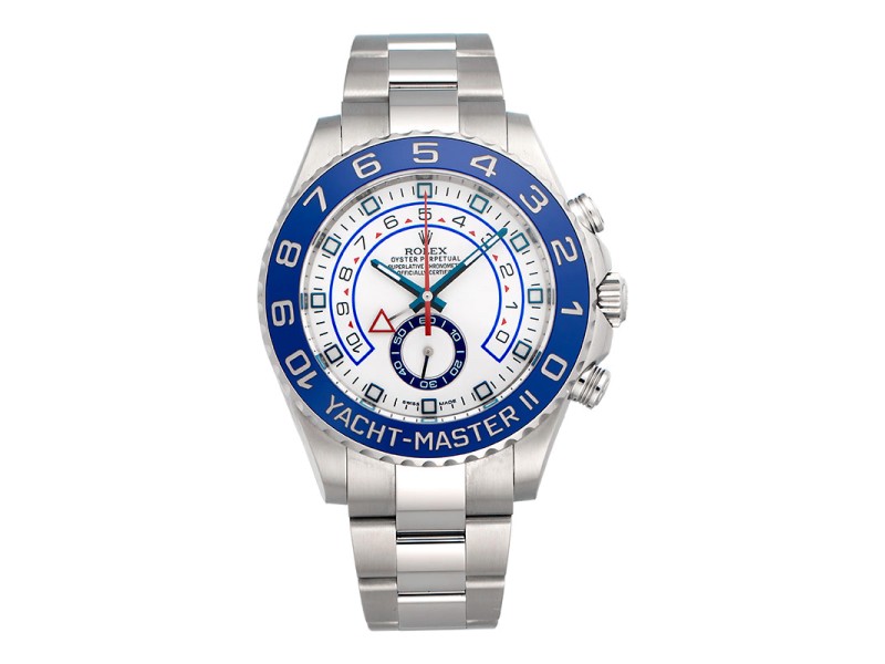 Rolex Yacht-Master II 116680 White Dial Stainless Steel Oyster Bracelet Automatic 44mm Mens Watch