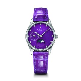 ZENITH Elite Lady Moonphase 16.2310.692/92.C750 Purple Alligator 33mm Womens Watch