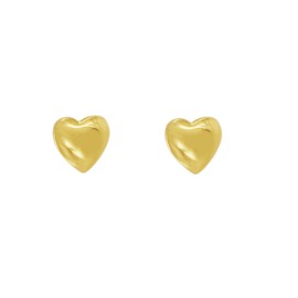 Tiffany & Co. 18K Yellow Gold Puffed Heart Stud Earrings