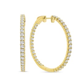 True 3.00 Carat Diamond Inside-Out Hoop Earrings in 10K Yellow Gold