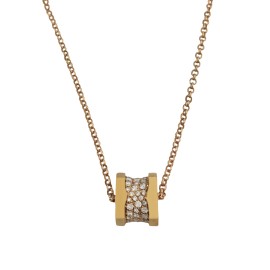 Bvlgari B.Zero1 Rose Gold Necklace with Diamonds