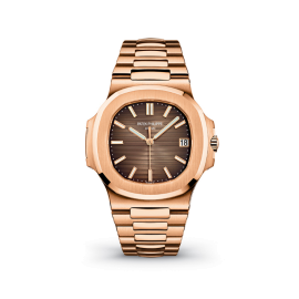 Patek Philippe Nautilus 5711-1r-001 Brown Dial 18k Rose Gold Automatic Mens Watch