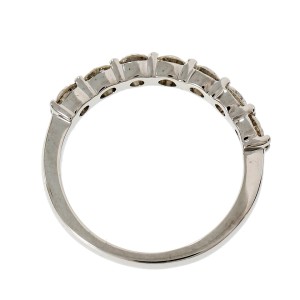 Platinum Common Prong Diamond Wedding Band Ring Size 6.5