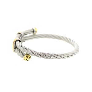 Alor 18K Yellow Gold & Stainless steel Bangle