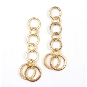 Tiffany & Co. 18K Yellow Gold Multi Circle Drop Dangle Earrings