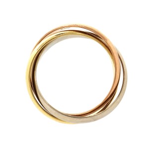 Cartier 18K white yellow pink gold US:5.25 Trinity Ring  