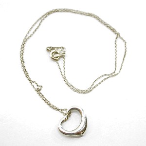 Tiffany & Co. 925 Sterling Silver Open Heart Necklace  
