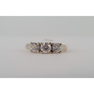 14K White Gold 1.00ct. Diamond Engagement Ring Size 6.0