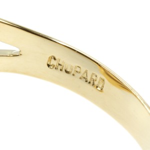 Chopard 18K Yellow Gold Happy Diamond Oval Ring Women 