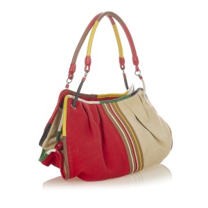 Bottega Veneta Multicolor Canvas Shoulder Bag