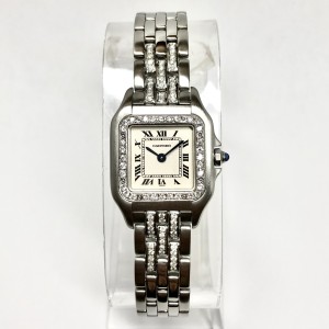 CARTIER PANTHERE Quartz 22mm Steel 0.77TCW Diamond Watch