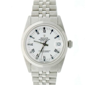 Rolex Datejust Midsize White Roman Dial 31MM Automatic Stainless Steel Jubilee Watch 68240