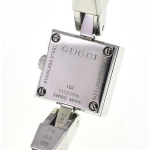 GUCCI 102/YA102537 SS G mini G logo Quartz Watch LXGJHW-526