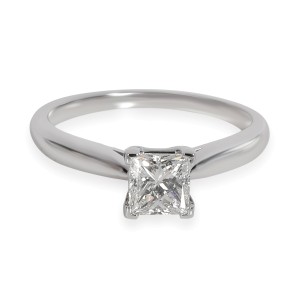 Princess cut Diamond Engagement Ring in 14KT White Gold GSI G SI2 0.70 Ct