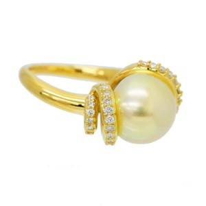 South Sea pearl Diamond 18K yellow gold Ring