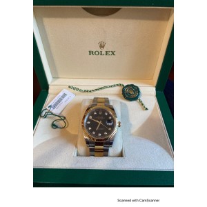 Rolex Datejust Diamond Dial Steel and 18k Gold Watch 41mm