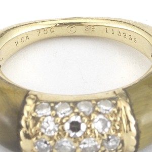 Van Cleef & Arpels 18KY Gold Tiger Eye Ring