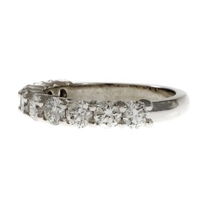 Platinum with Diamond Wedding Band Ring Size 6