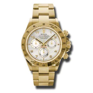 Rolex Daytona Yellow Gold Mother of Pearl Dial 40mm Watch