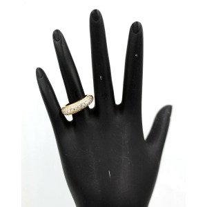 Cartier Pave Diamond 18 Karat Yellow Gold Band Ring Size 52