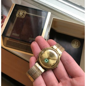 Vintage Bulova Automatic Gold Capped w/ Bracelet and Original Box