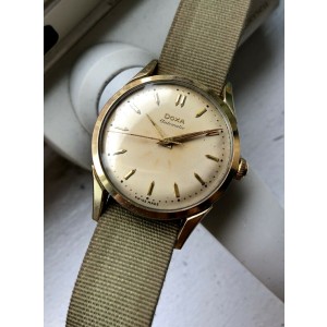 Vintage Doxa Automatic Cream Dial Gold Filled Calatrava Watch