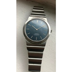 Vintage Omega Constellation Automatic Blue Dial w/ Integrated Bracelet Watch
