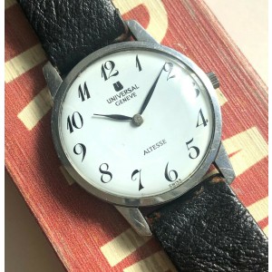 Vintage Universal Geneve Altesse Manual Wind White Dial Arabic Dial Steel Watch