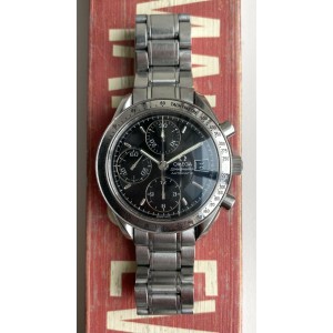 Omega Speedmaster Quickset Date Automatic Chronograph Black Dial Steel Watch