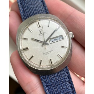 Vintage Omega Seamaster Cosmic Automatic Silver Textur Dial Daydate Steel Watch
