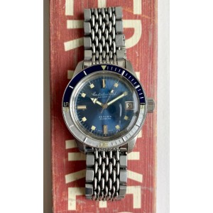 Vintage Constantina Diver Automatic Blue Dial Bakelite Bezel Steel Case Watch
