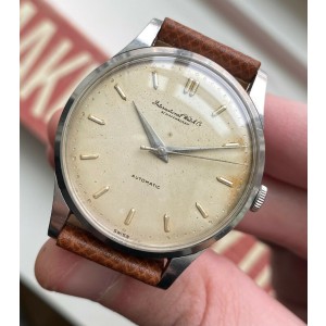 Vintage IWC Automatic Cream Dial Large Steel Case 60s Watch
