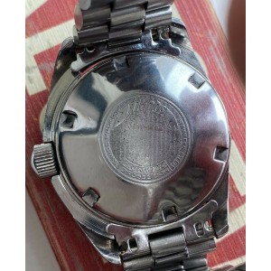 Vintage Squale Medium Automatic Quickset Date Blue Dial Diver Steel Case Watch