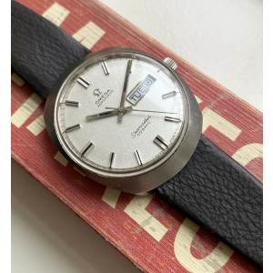 Vintage Omega Seamaster Cosmic Automatic Daydate Silver Pebble Dial Steel Watch