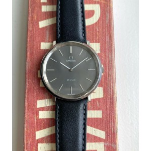 Vintage Omega De Ville Manual Wind Matte Grey Dial Steel Case Dress Watch