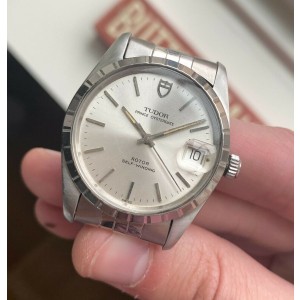 Vintage Tudor Prince Oysterdate 90s Automatic Silver Dial Quickset Watch