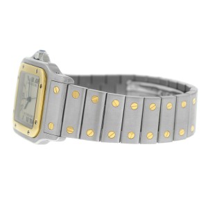 Cartier Santos Galbee 1566 Men Unisex 18K Yellow Gold Steel Quartz 29MM Watch