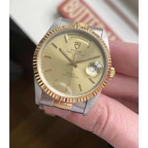 Tudor Oyster Prince Dateday  Champagne Dial Two Tone Full Set Watch