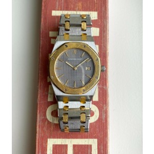 Audemars Piguet Royal Oak 90s Quartz Two Tone Grey Texture Dial 33mm Watch