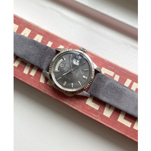 Vintage Tudor Oyster Prince Date Day 38mm Jumbo Grey Dial  