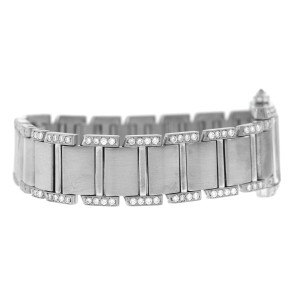 Cartier Tank Francaise 18K White Gold Diamonds Ladies Quartz Watch