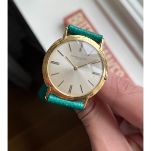 Vintage Vacheron Constantin 50s 18K Yellow Gold Silver Dial Watch 