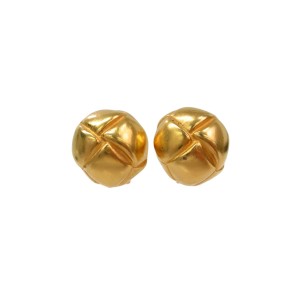 Hermes Gold Tone Metal Earrings 