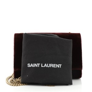 Saint Laurent Classic Monogram Tassel Crossbody Bag Velvet Small