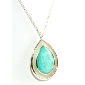 Ippolita Sterling Silver Turquoise Mother Of Pearl Teardrop Rock Candy Necklace 